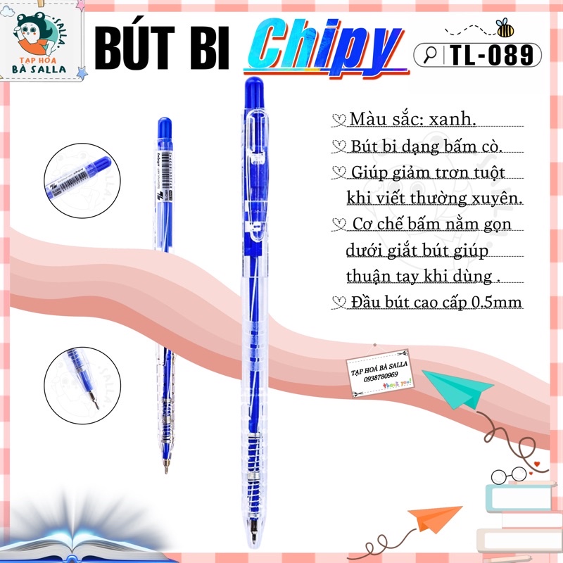 1 Cây Bút Bi TL - 089 màu xanh ( chipy )