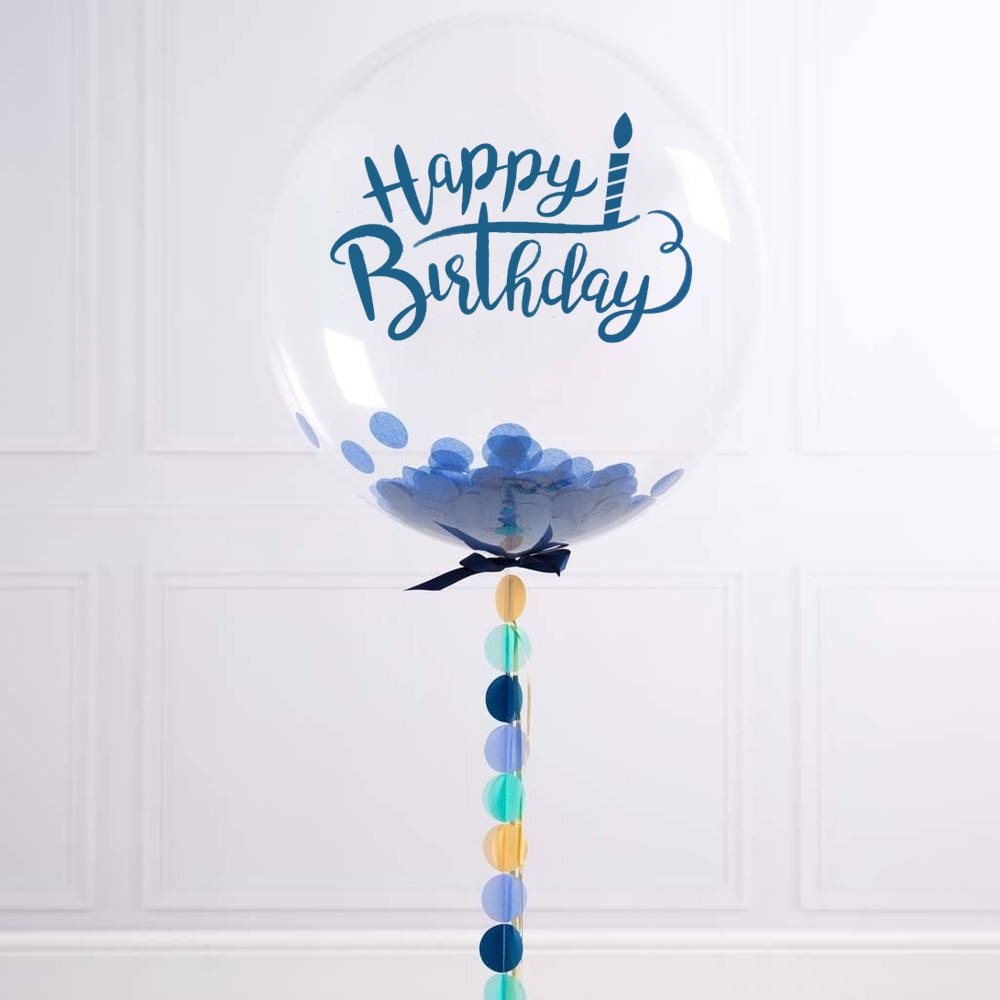 Decal Trang Trí Dán Tường Dán Bóng - Decal Sinh Nhật In Chữ Happy Birthday