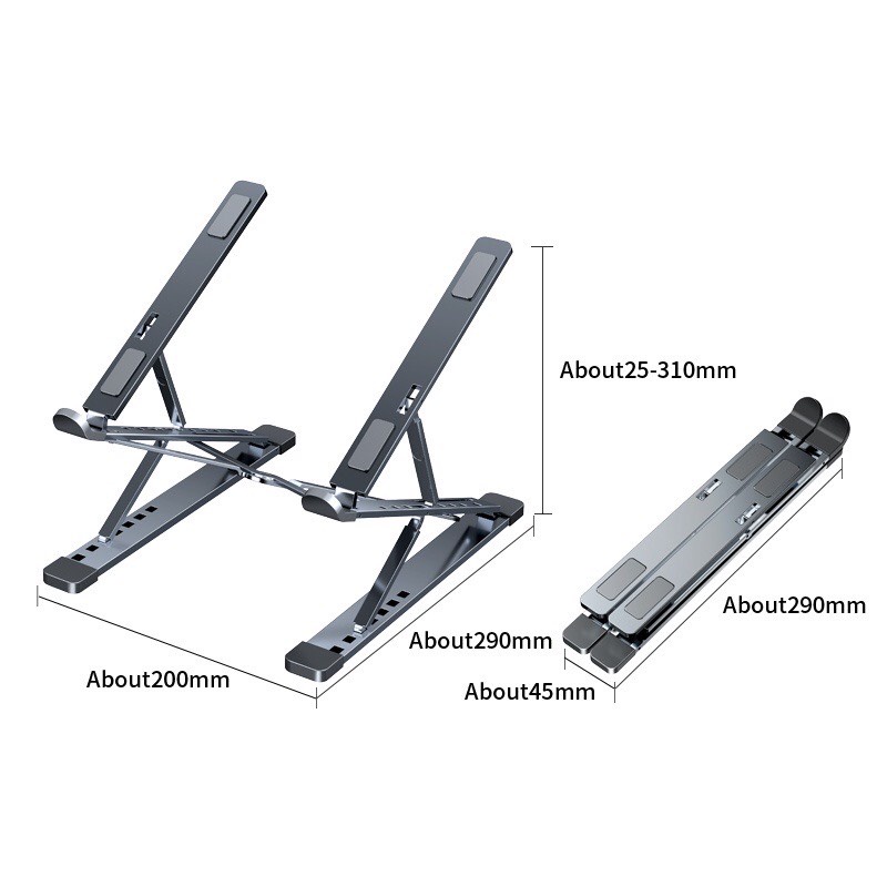 Giá đỡ laptop stand nhôm hỗ trợ tản nhiệt có thể gấp gọn chỉnh độ cao để laptop ipad macbook surface N8 AnBi  Shop