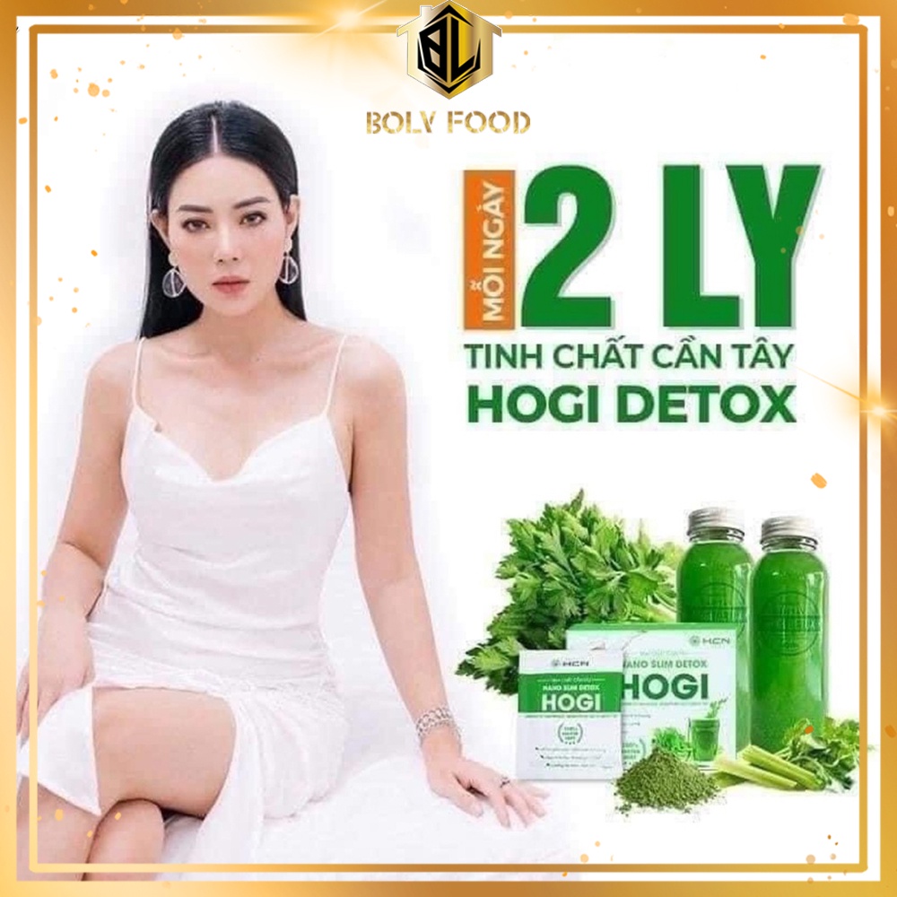 Tinh chất cần tây Nano Slim Detox HOGI giữ dáng, đẹp da Hộp 20 Gói x 10Gr - Bolyfood