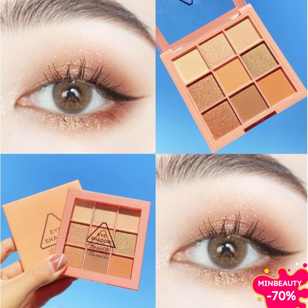 Bảng Phấn Mắt 9 Ô Lì, Ánh Kim Của Lameila K15