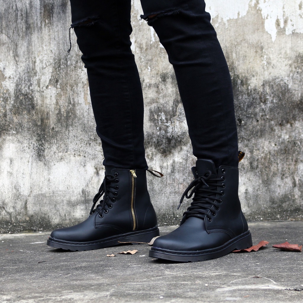 Giày Boots nam nữ Dr.051 Zip All Black đủ size 35-44, Lucas Shoes bảo hành 1 năm | WebRaoVat - webraovat.net.vn