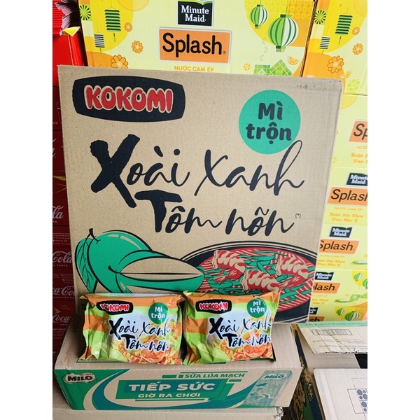 Thùng mì trộn kokomi xoài xanh tôm nõn 30 gói x 86g