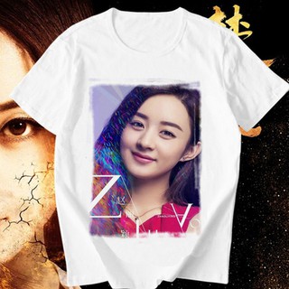 Áo thun in hình Triệu Lệ Dĩnh cổ tròn tay ngắn thời trang dành cho fan hâm mộ