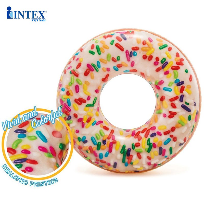 Phao bơi tròn donut 114cm 56263- Giao màu ngẫu nhiên