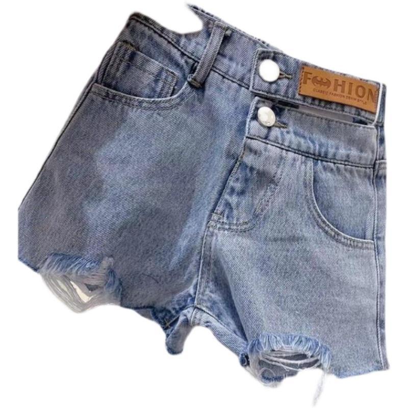 Quần Short Mỏng Rách Phong Cách Mới Cho Bé Gái
