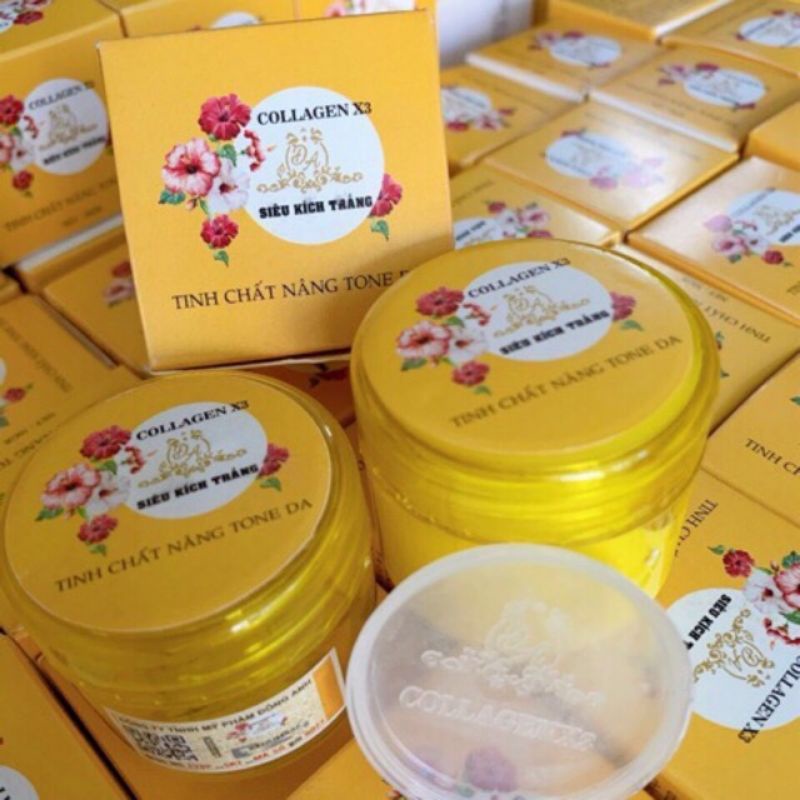 Kem siêu kích trắng nâng tông da collagen x3