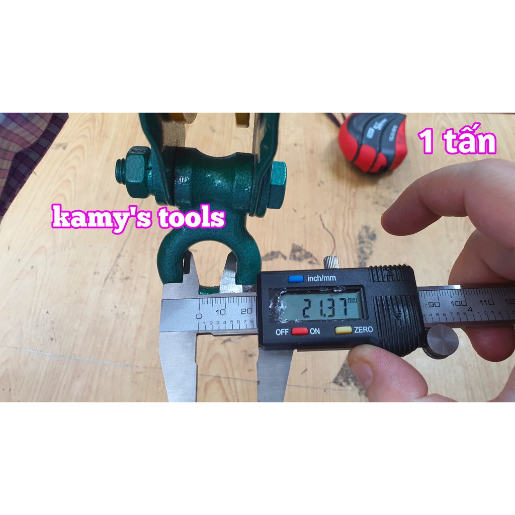 Ròng rọc đơn 1 tấn, puly sắt đơn 4 inch 100mm, puly 1 rãnh