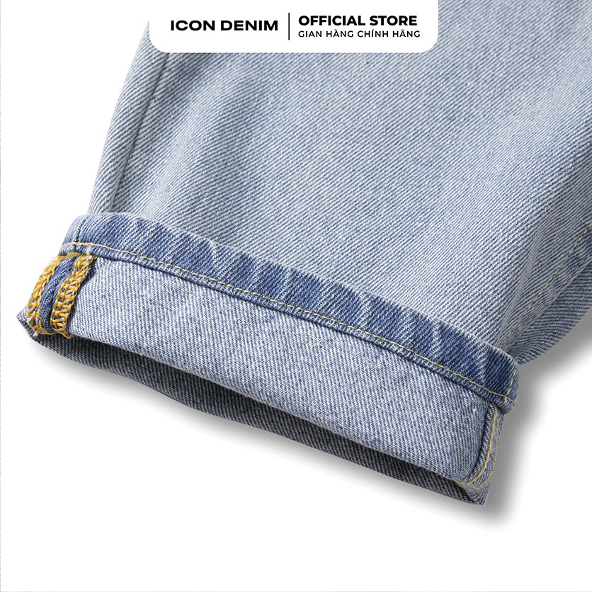 Quần Jean Baggy Nam ICON DENIM Trơn Wash | BigBuy360 - bigbuy360.vn
