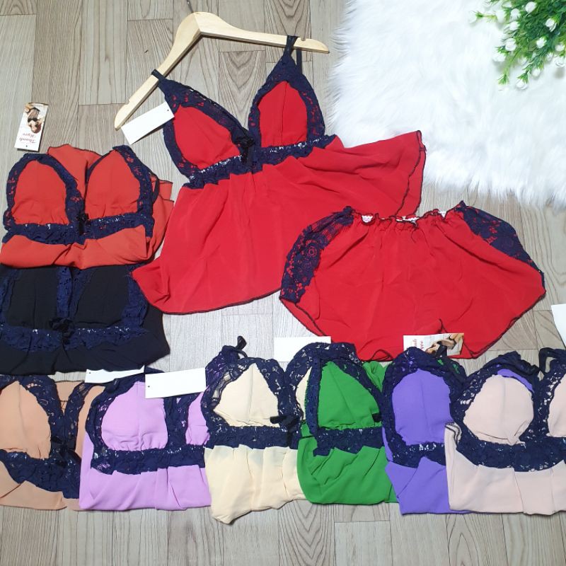 Bộ ngủ voan có mút ngực phom 55kg | BigBuy360 - bigbuy360.vn