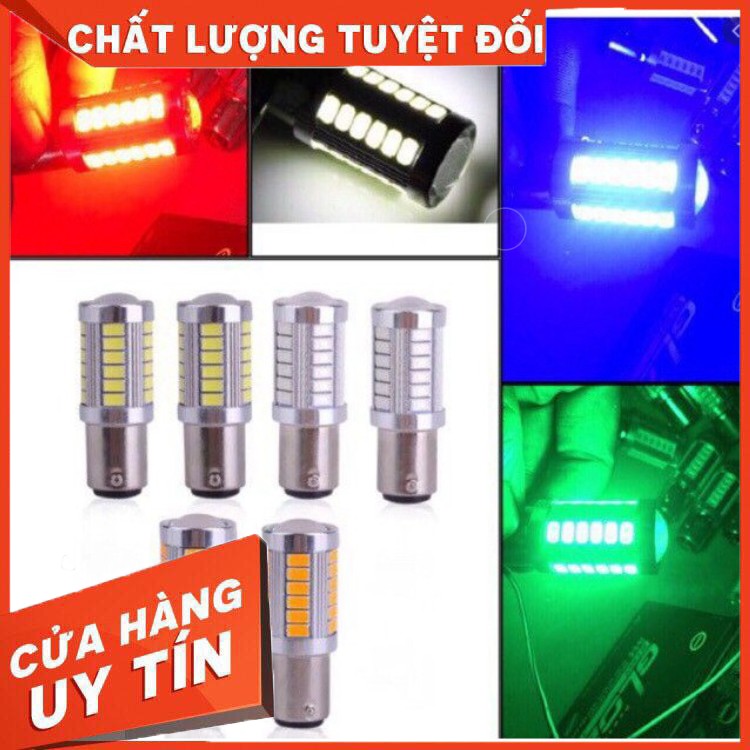 Đèn LED Hậu Nháy 33 TIM LED Bi Cầu Ô TÔ Xe Máy 2 Chân Dương (GIÁ 1 BÓNG)