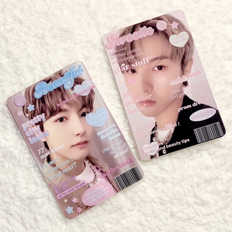 Frame Magazine Trong Suốt - Set 2c Ảnh Trang Trí Photocard Bo Góc
