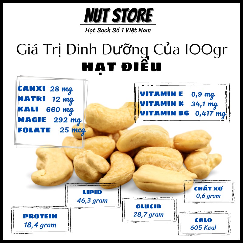 Hạt điều tươi làm sữa Nut Store 100g