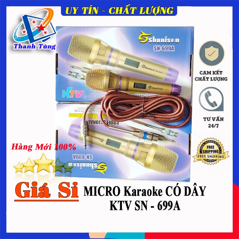 Micro có dây KTV SN - 699A hát nhẹ tiếng trong hàng công ty.