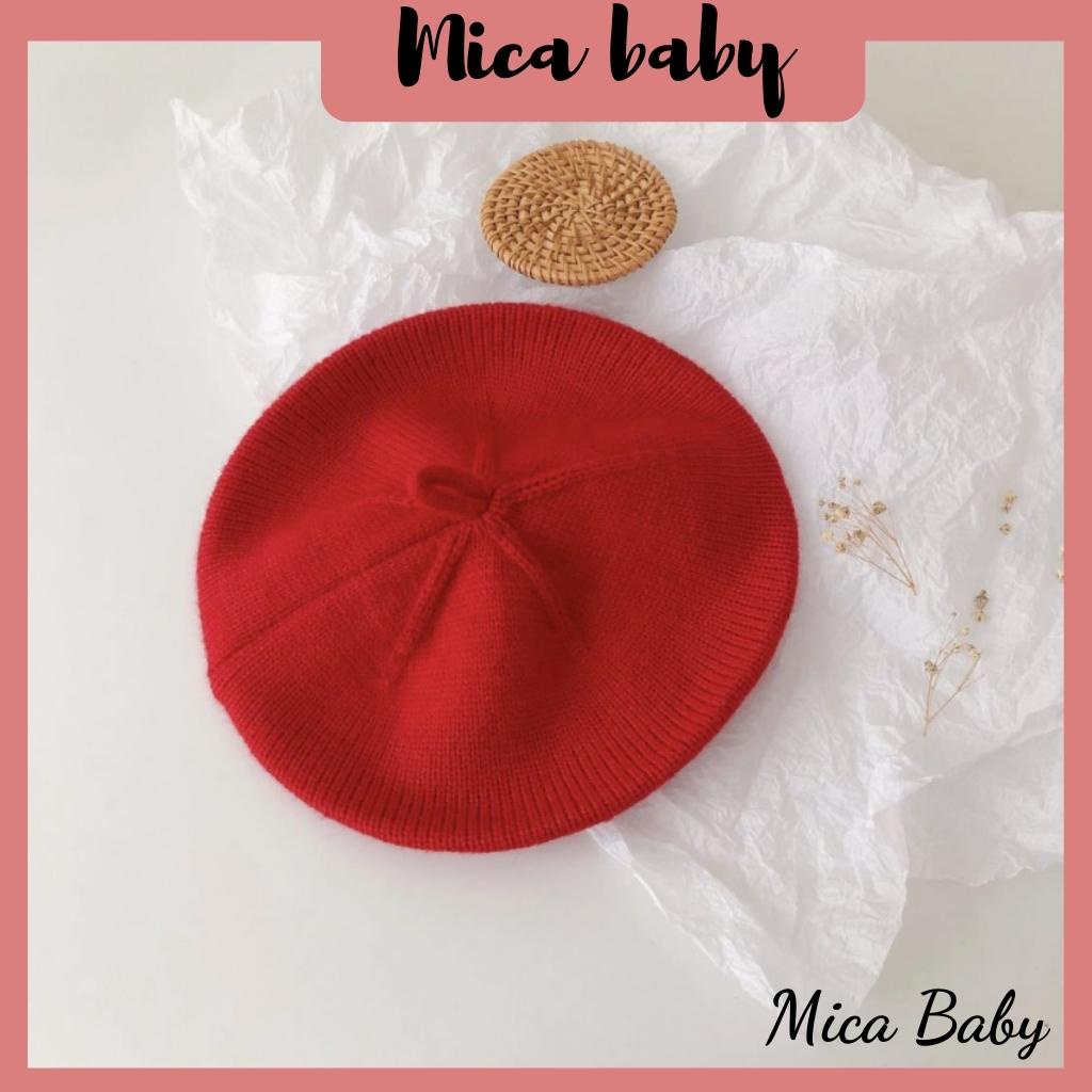 Mũ nồi chất len trơn cực dễ thương cho bé Mica baby 6 tháng - 4 tuổi MN78