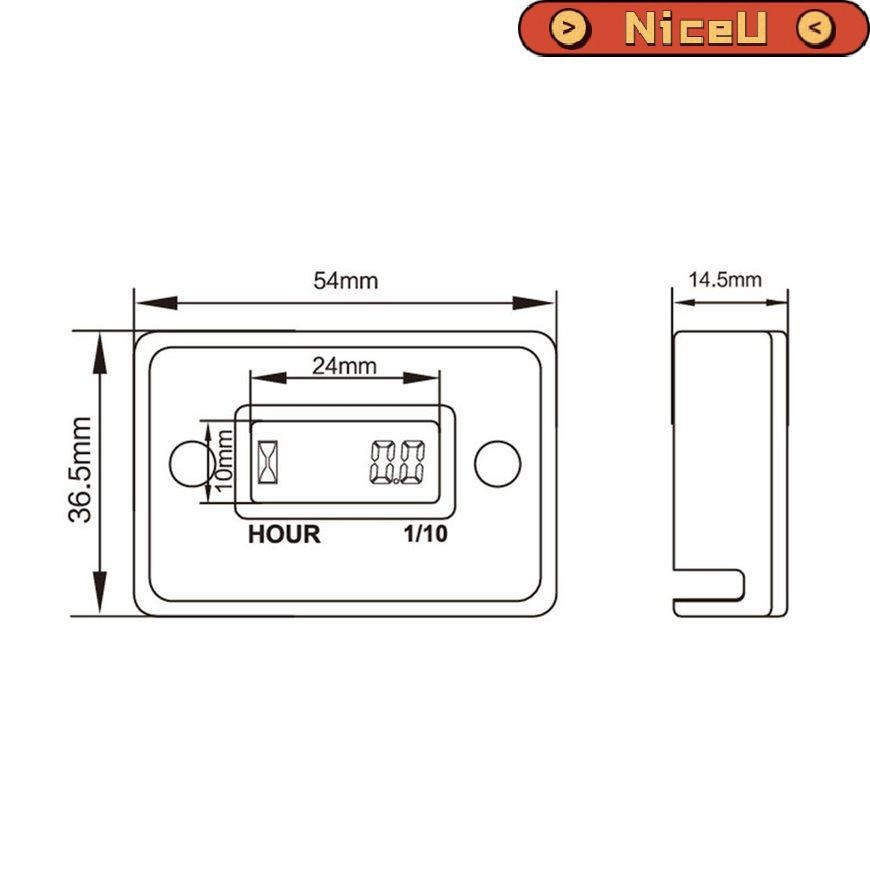 Đồng Hồ Điện Tử Màn Hình Lcd Chống Nước Cho Xe Mô Tô 2 / 4