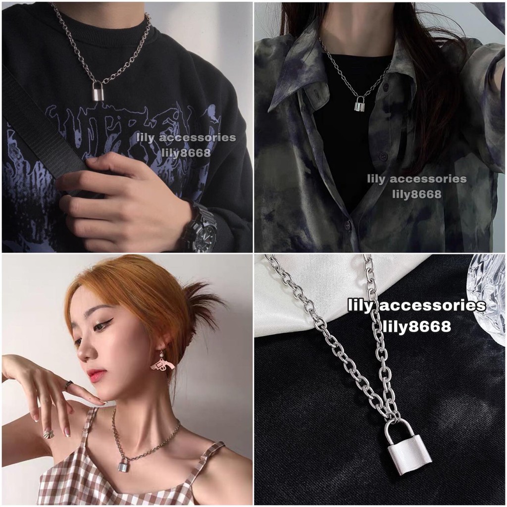 Necklace dây chuyền vòng cổ hình ổ khóa