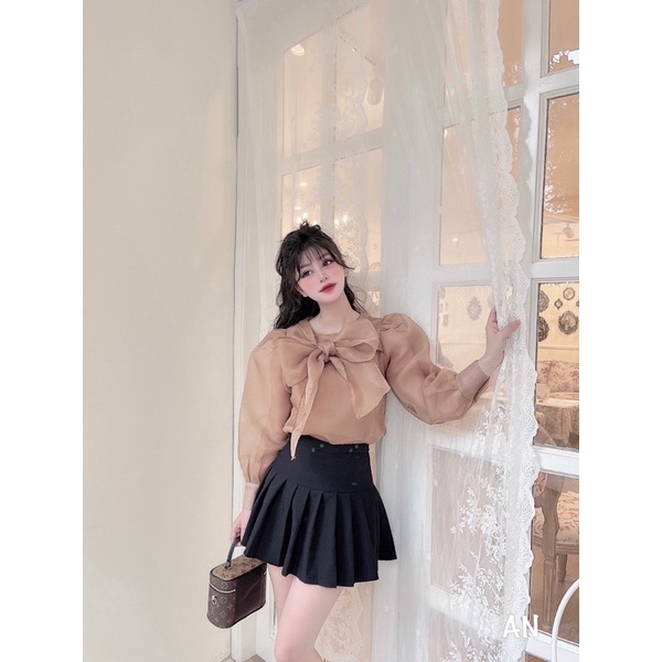 Sơmi gương nở cổ chuẩn tiêu thư hàng loại 1 đẹp nhất