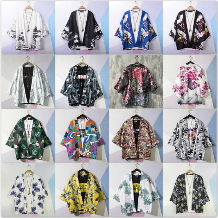 Áo Khoác Kimono Tay Lỡ Phong Cách Nhật Bản Cho Nữ
