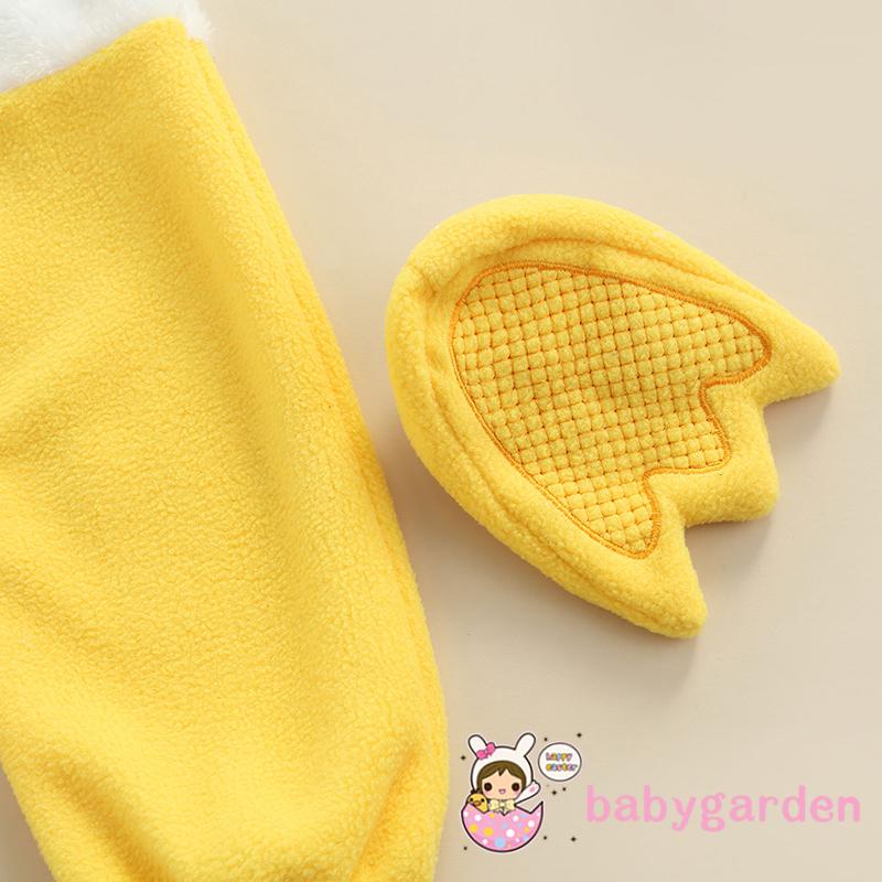 Bộ đồ liền thân tay dài cài nút kèm nón và giày dành cho bé