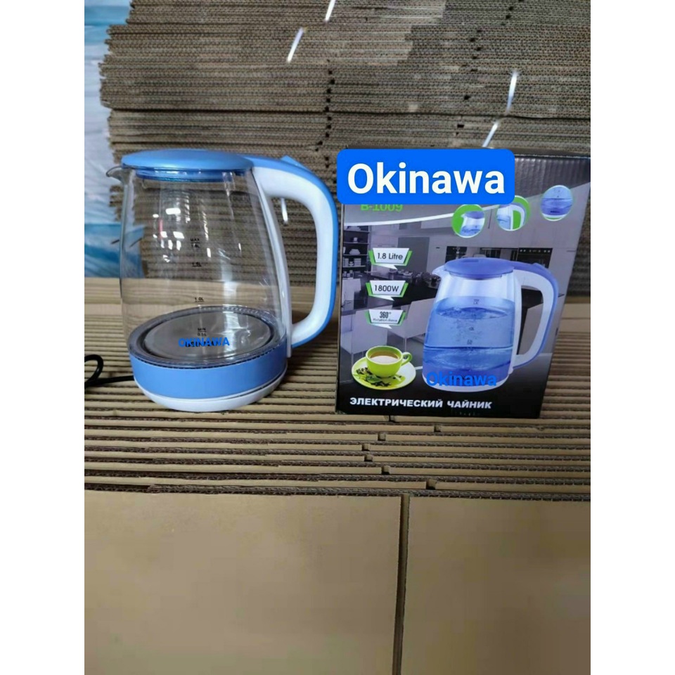 Ấm Đun Thủy Tinh Siêu Tốc Okinawa 1800W