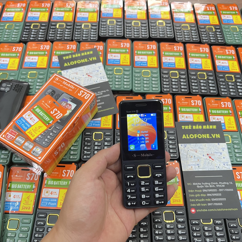 Điện Thoại 4 Sim Smobile S70 Bảo Hành 12 Tháng Pin Trâu 3000MAH Tự Động Ghi Âm Cuộc Gọi