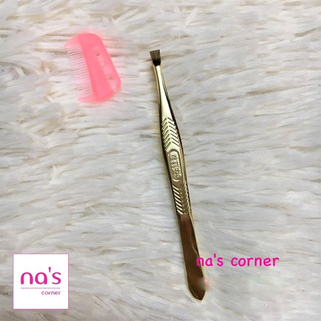 Nhíp nhổ lông mày, nhổ tóc bạc loại tốt - kiêm nắp đậy là chải chân mày sạch sẽ tiện dụng