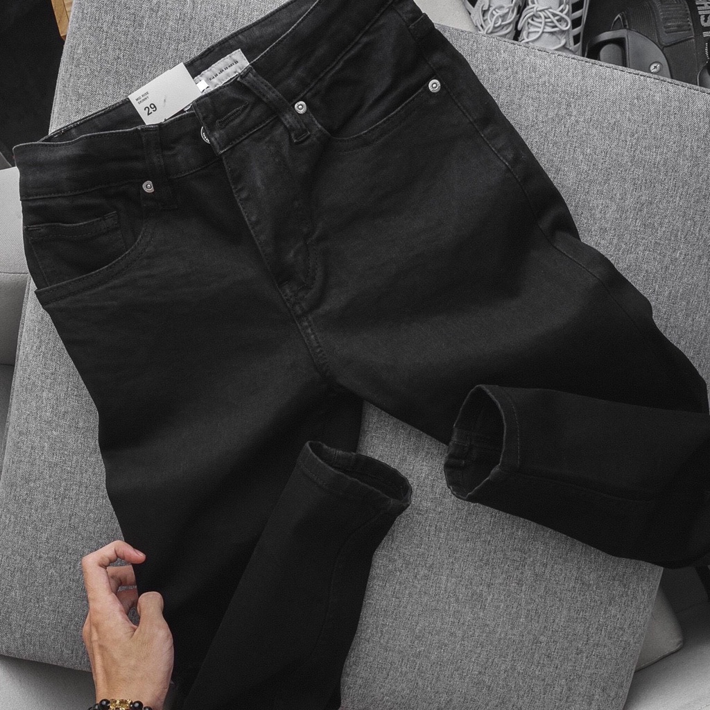 Quần jean nam chất bò cao cấp co dãn 4 chiều cực đẹp JEAN trơn from dáng skinny đẹp CAROLLSTORE Q04