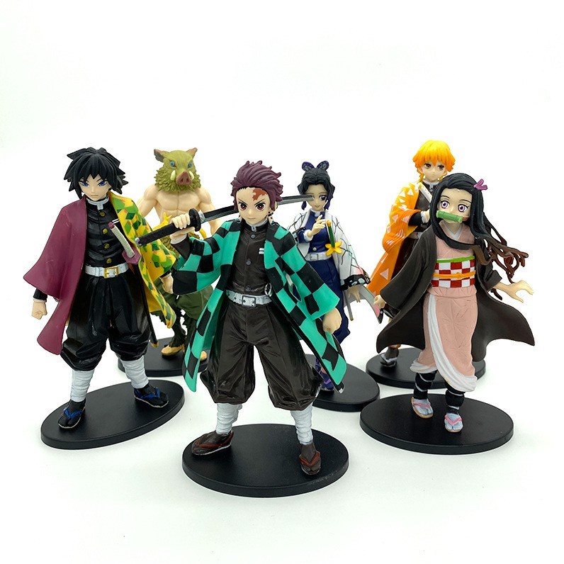 Mô Hình Tanh gươm diệt quỷ Figure Shinobu, Tanjirou, Zenitsu, Inosuke, Nezuko 15-17cm