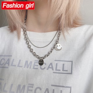 Dây Chuyền Dáng Dài Hai Lớp Mặt Hình Mặt Cười