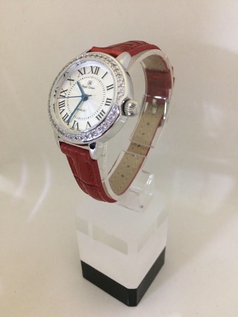 Đồng hồ nữ chính hãng Royal Crown Italy 4601 dây da đỏ
