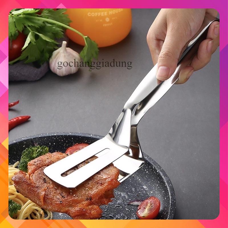 Kẹp Thức Ăn Đồ Nóng Đa Năng, Xẻng Gắp Thức Ăn Nóng Chống Dính Cán Dài Để Gắp Đồ Nướng Kẹp Inox 304 Gắp Thức Ăn Tiện Lợi