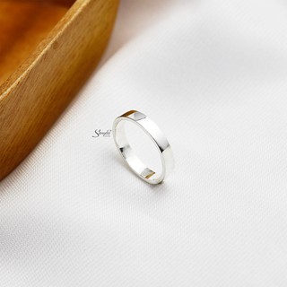 Nhẫn Senyda Jewelry bản trơn Bạc 925 NH229