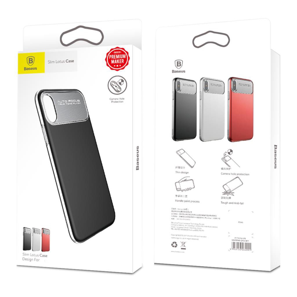 Ốp lưng iphone X hãng Baseus Slim Lotus Series