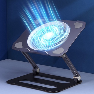 Giá Đỡ Laptop Macbook 13 14inch Hợp Kim Nhôm Có Quạt Tản Nhiệt