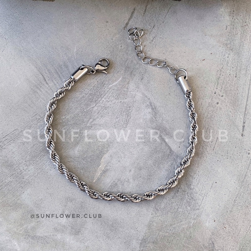 Vòng tay Xích mảnh đơn giản lắc tay thép không gỉ không bay màu 12 13