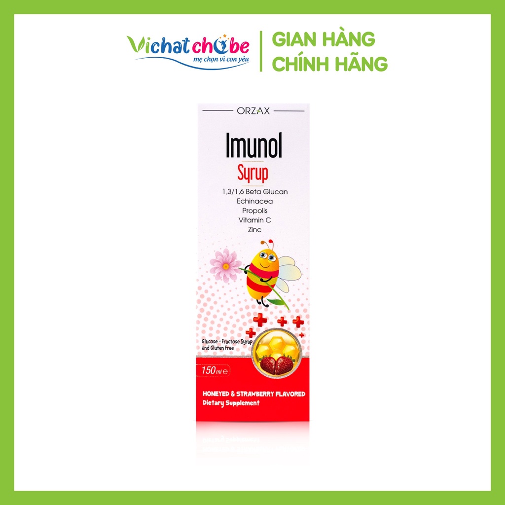 Imunol Syrup phòng ho, tăng cường sức đề kháng cho trẻ, tăng hấp thu và giúp bé ăn ngon