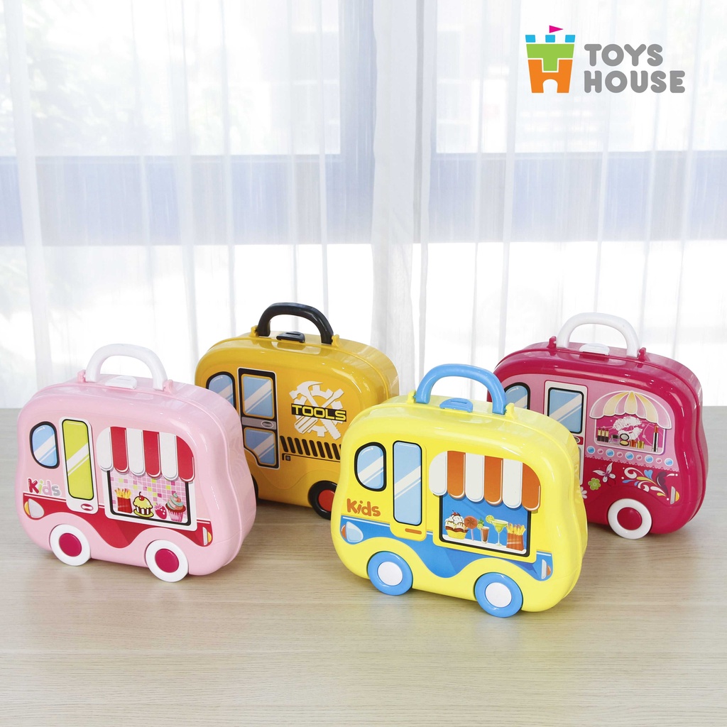 Hộp đồ chơi nấu ăn hình oto cho bé gái bé trai - tiêu chuẩn Châu Âu - Toyshouse 008-915