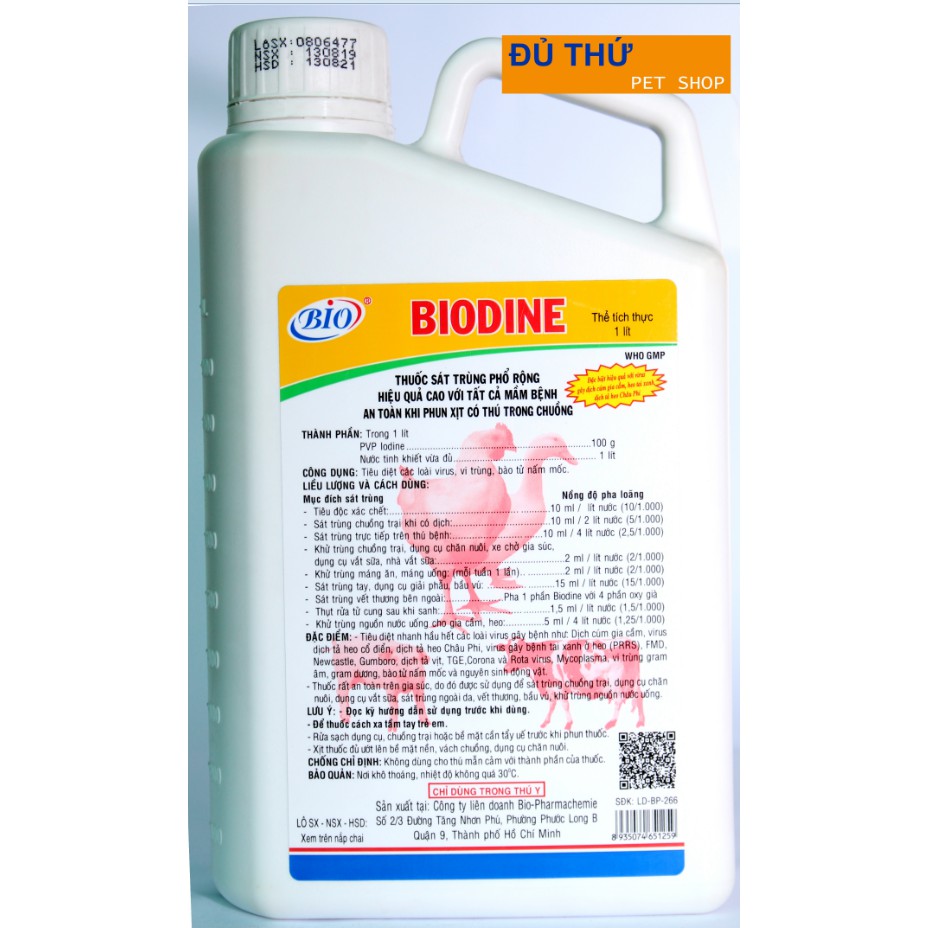 Biodine (1 lít) - Sát trùng