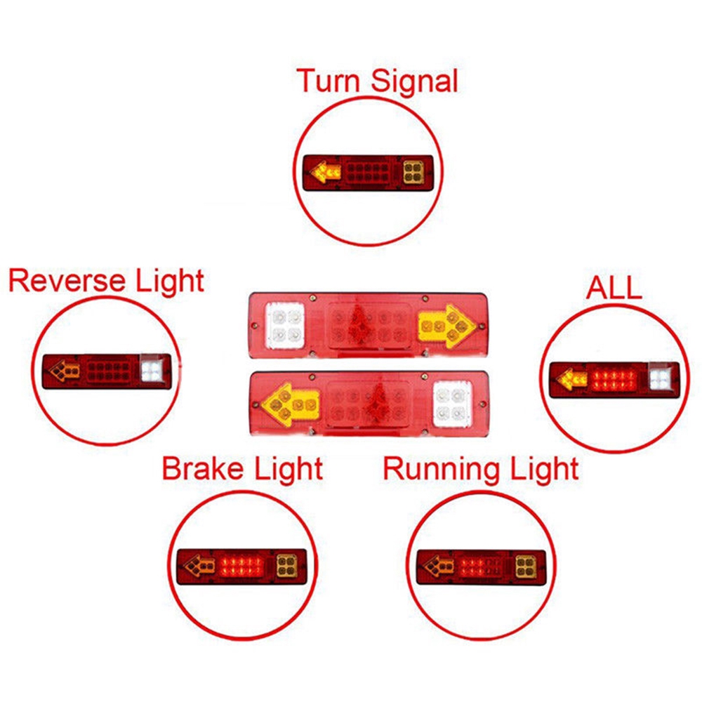 Đèn LED hậu 19 bóng 12V-24V chống thấm nước chuyên dụng cho xe tải