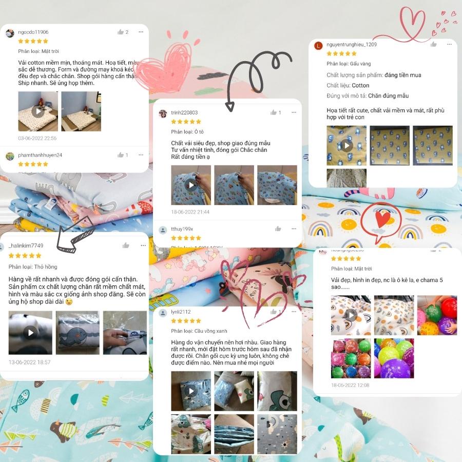 Chăn hè cho bé cotton 100% DREAMHOME lót bông tấm mỏng mát 1m2x1m5, cho trẻ em từ 2 tuổi dùng mùa hè thu, mang đi học