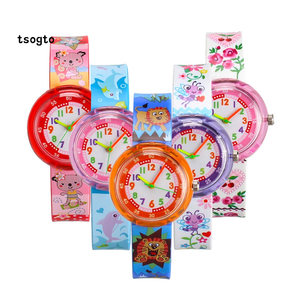 Đồng hồ hoạt hình dây đeo silicon cho bé