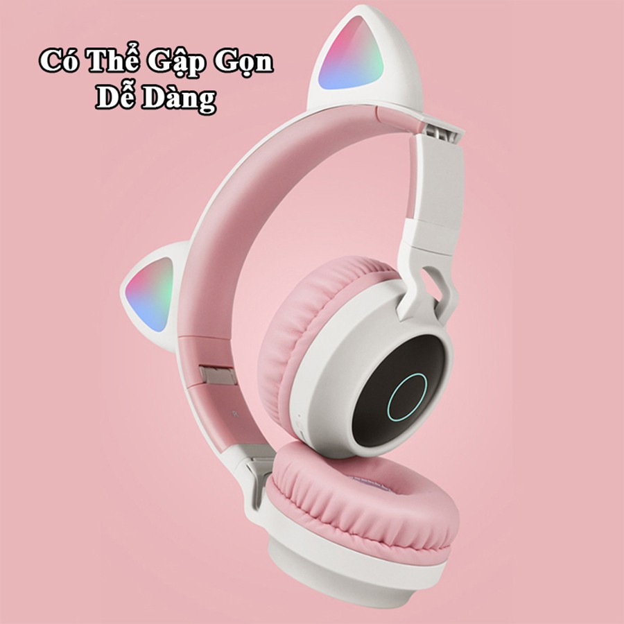 [HÀNG LOẠI 1]Tai nghe bluetooth tai nghe không dây tai nghe gaming Headphone tai mèo đẹp Anny Store2021