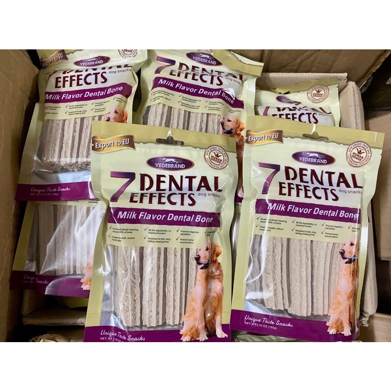 [ 100g ] Bánh Thưởng Sạch Răng Nha Khoa Vị Sữa 7 Dental Effects Vegebrand