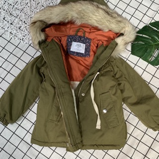Áo parka zara bé gái