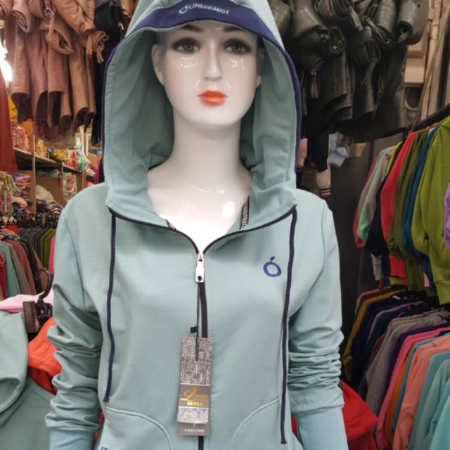 Lime orange hoodie 6, áo 5 túi có túi trong dây kéo