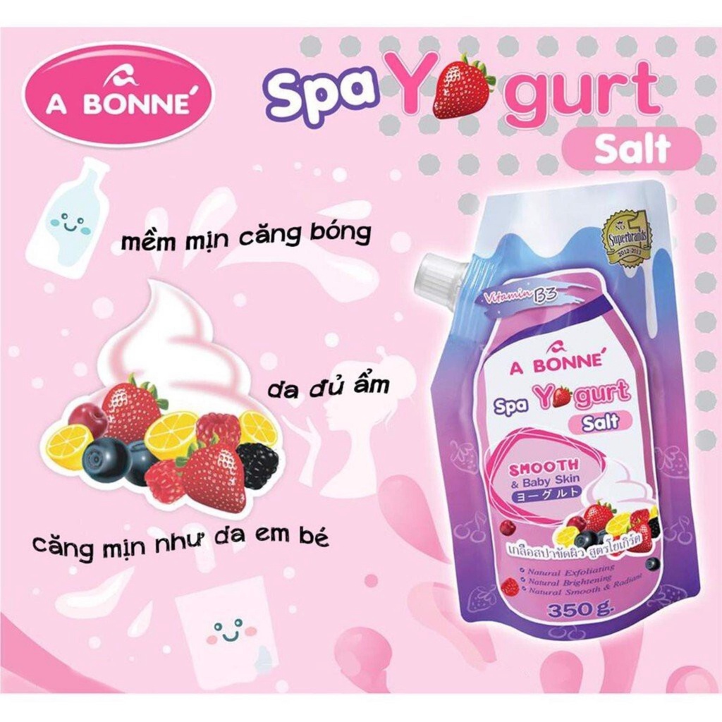 Muối Tắm Sữa Bò A bonne Tẩy Tế Bào Da Chết Body Spa Milk Salt Thái Lan 350gr