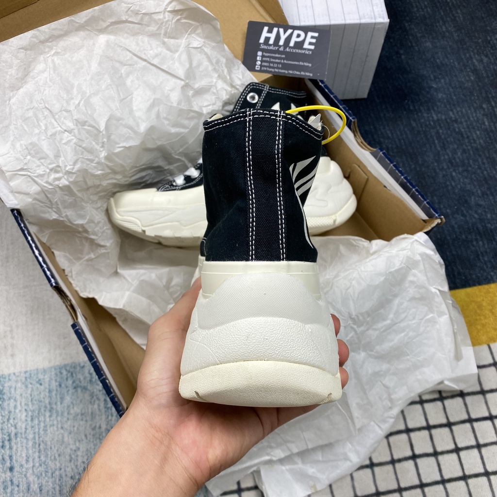 Giày sneaker MLB Chunky High New York Yankees (MLB đen đế trắng) - HYPE Sneaker | Bản 1:1 chuẩn