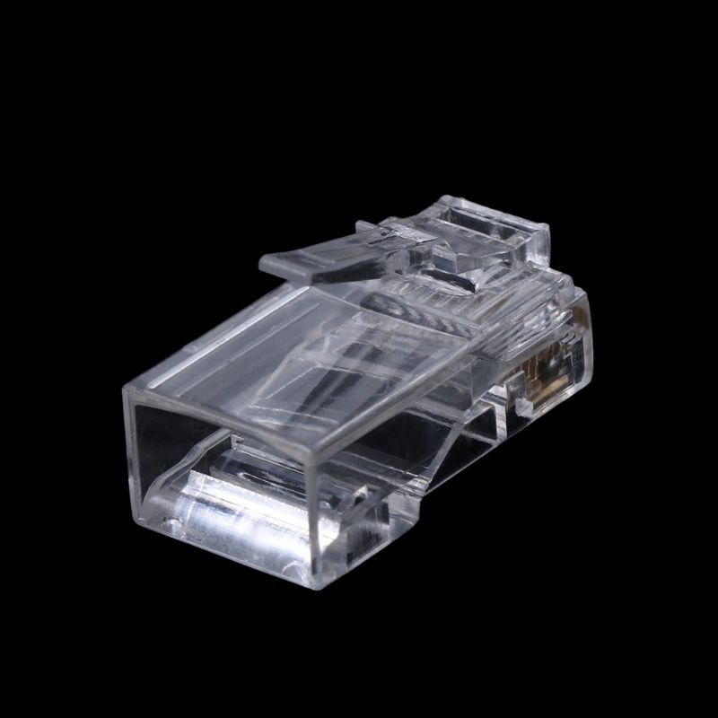 Set 100 / 25 Đầu Nối Mạ Vàng RJ45 CAT5 CAT5E Connec