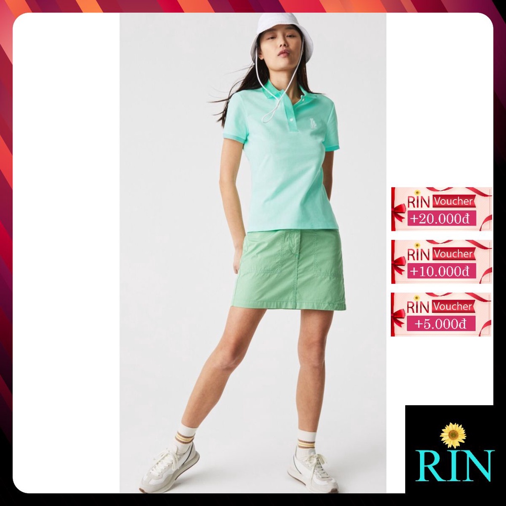 [HÌNH THẬT] ÁO THUN CỔ TRỤ MLB XANH MINT VNXK   - COTTON CÁ SẤU 100%